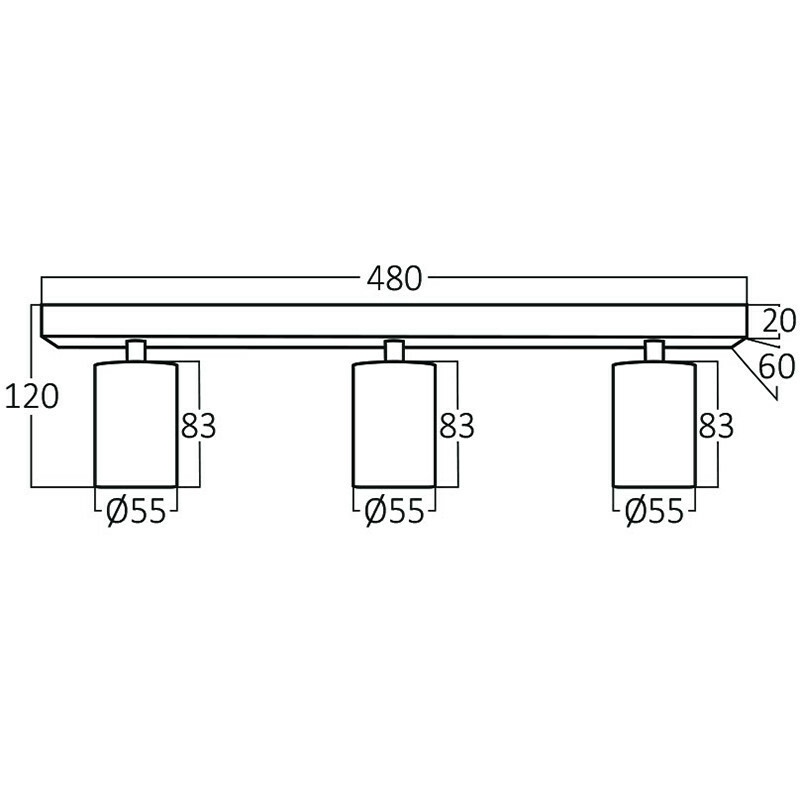 LED Plafondspot - Brinton Betin - GU10 Fitting - 3-lichts - Rond - Mat Wit - Kantelbaar - Aluminium - Philips - CorePro 827 36D - 13.8W - Warm Wit 2700K