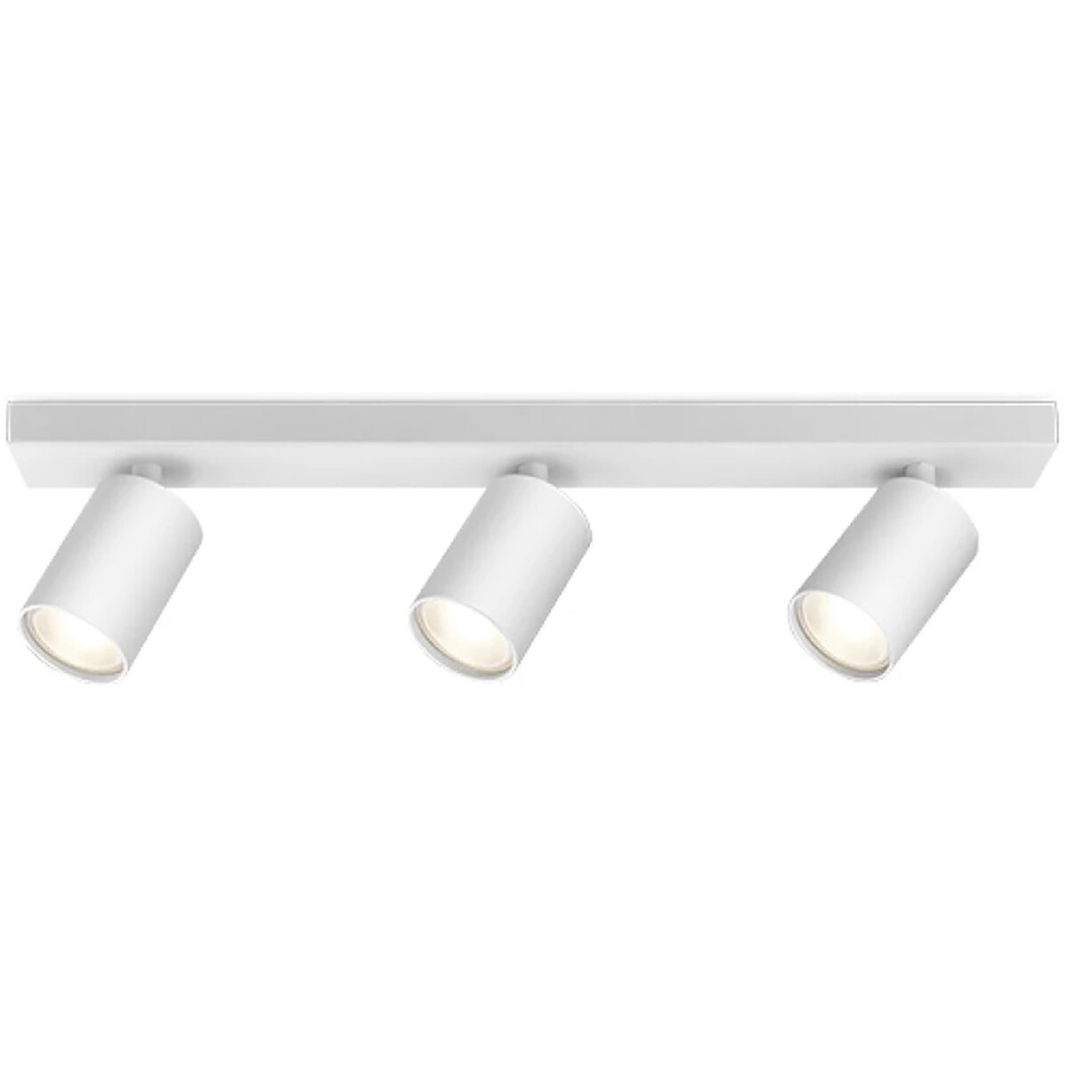 LED Plafondspot - Brinton Betin - GU10 Fitting - 3-lichts - Rond - Mat Wit - Kantelbaar - Aluminium - Philips - CorePro 827 36D - 13.8W - Warm Wit 2700K product afbeelding