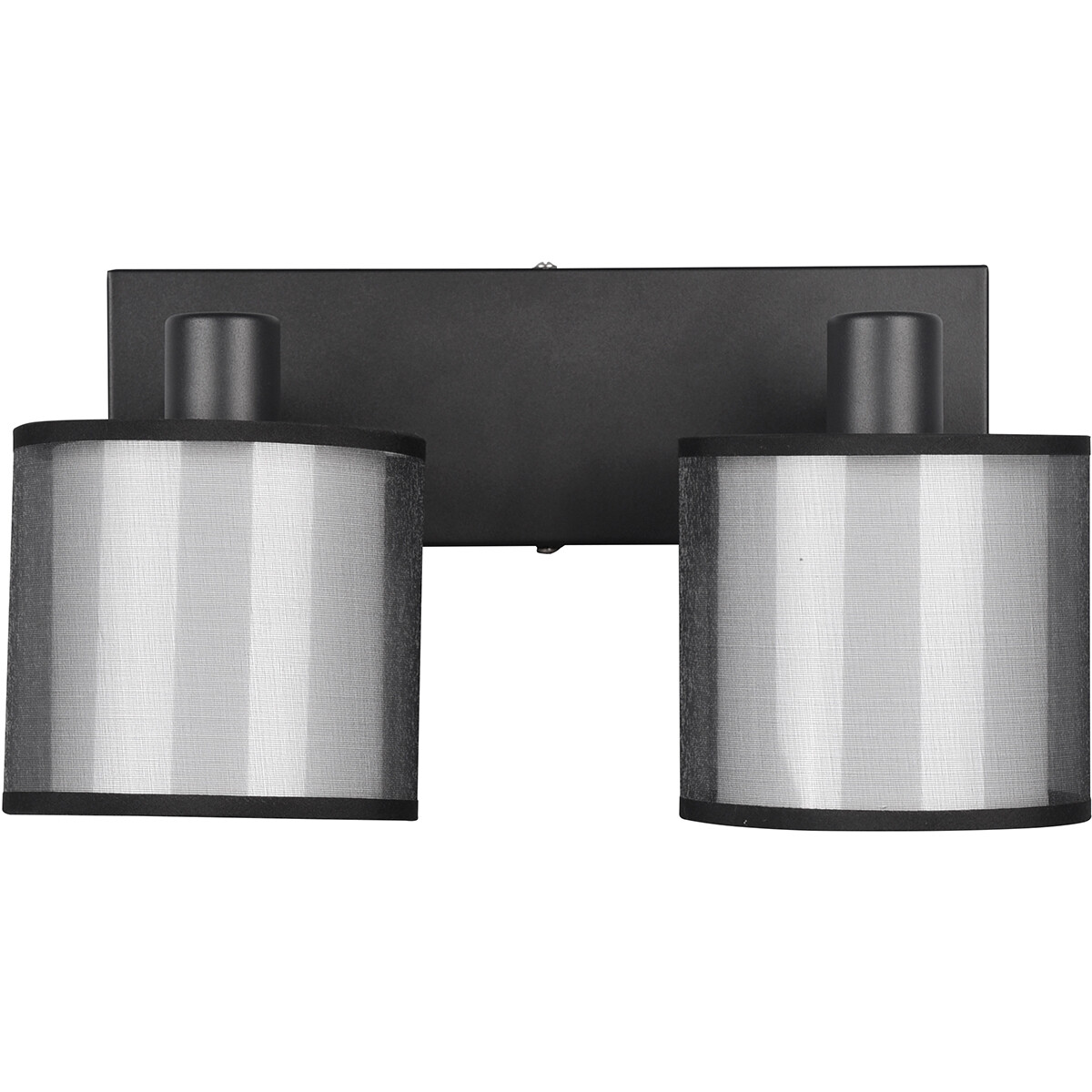 LED Plafondspot - Plafondverlichting - Trion Bidon - E14 Fitting - 2-lichts - Rechthoek - Mat Zwart - Aluminium