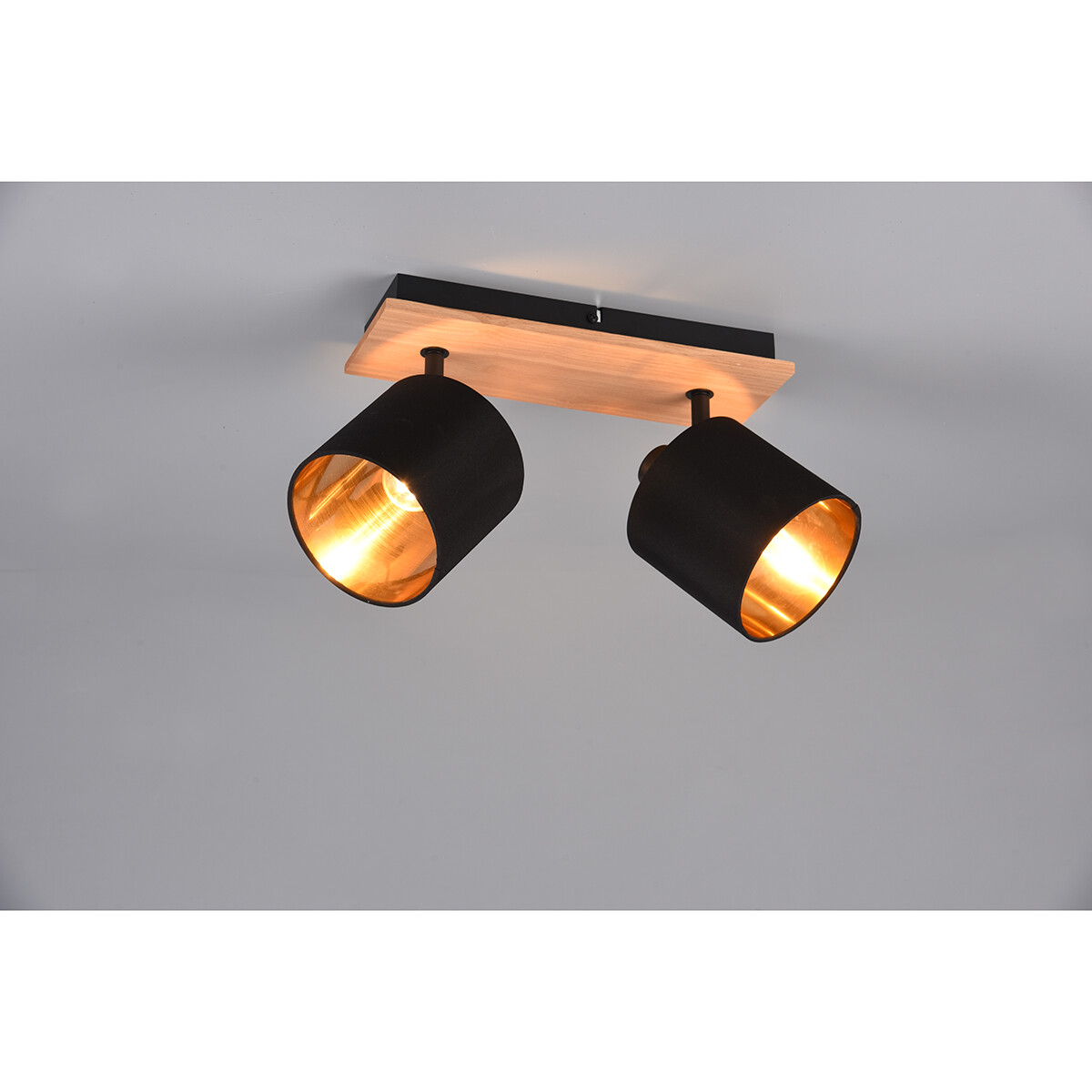 LED Plafondspot - Plafondverlichting - Trion Torry - E14 Fitting - 2-lichts - Rechthoek - Mat Bruin - Aluminium