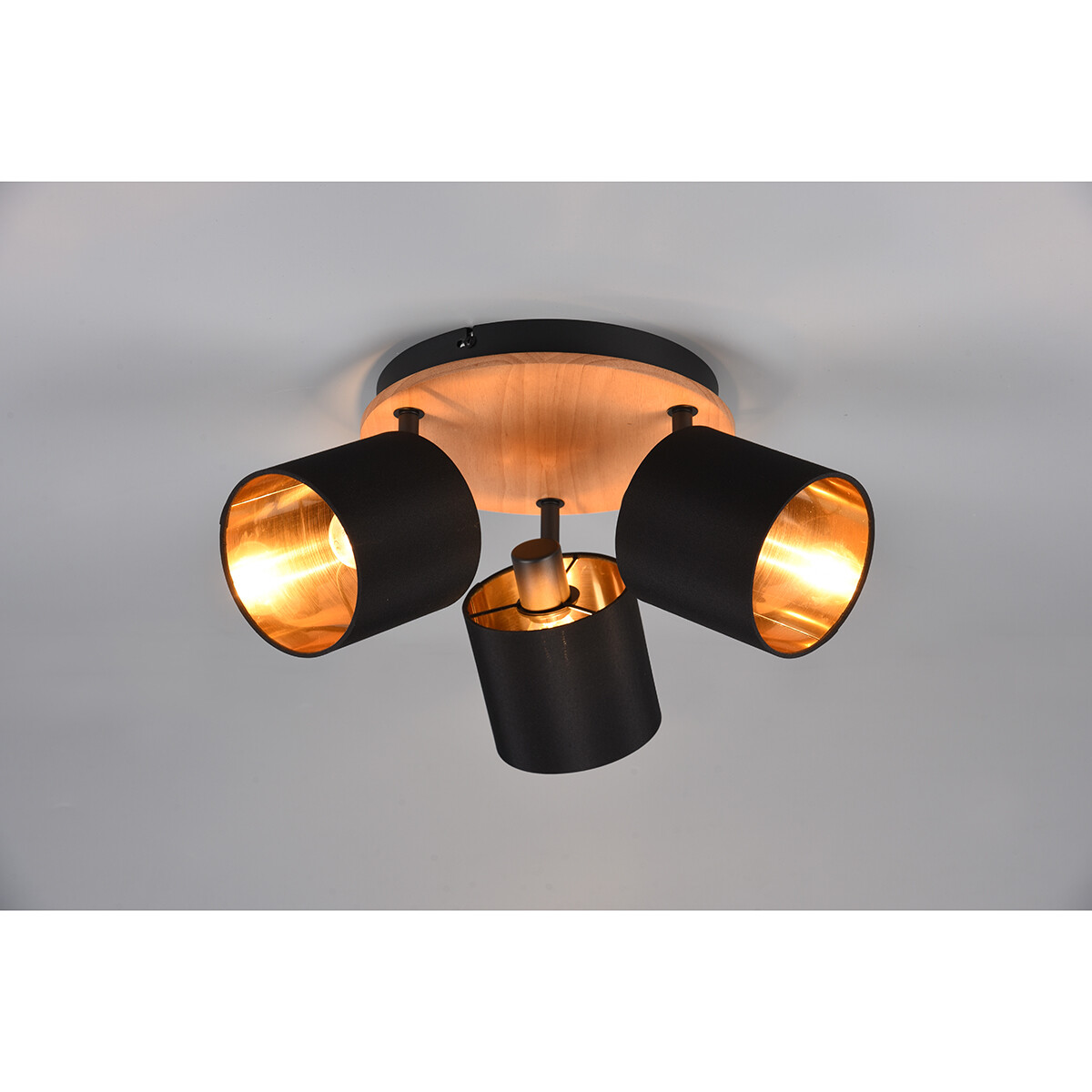 LED Plafondspot - Plafondverlichting - Trion Torry - E14 Fitting - 3-lichts - Rond - Mat Bruin - Aluminium