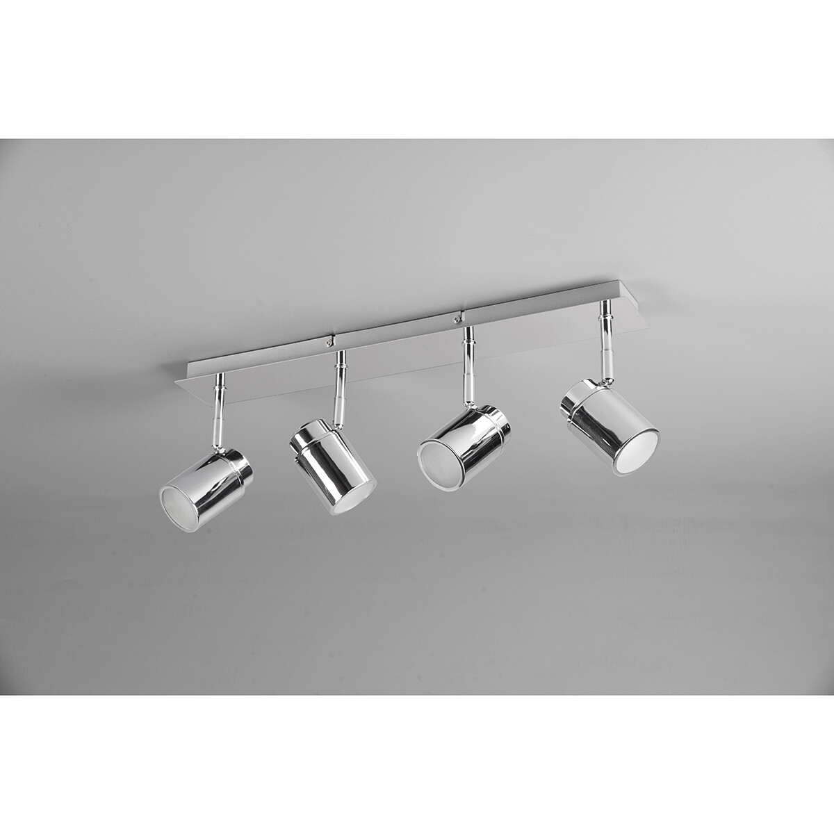 LED Plafondspot - Trion Artion - GU10 Fitting - Spatwaterdicht IP44 - Rechthoek - Mat Chroom - Aluminium