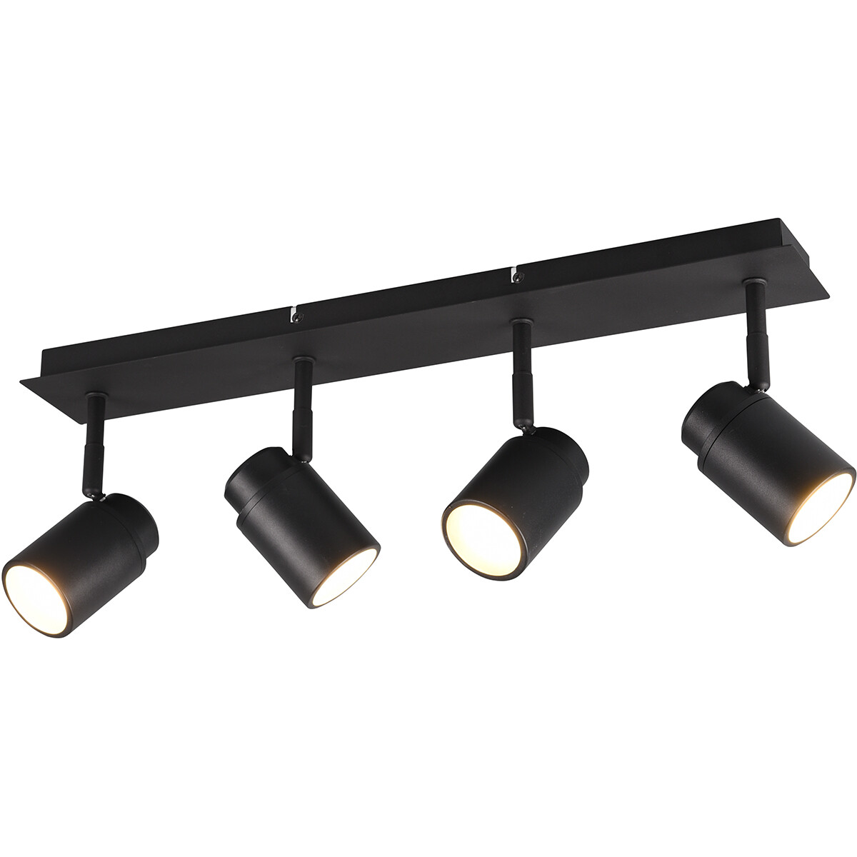 LED Plafondspot - Trion Artion - GU10 Fitting - Spatwaterdicht IP44 - Rechthoek - Mat Zwart - Aluminium product afbeelding