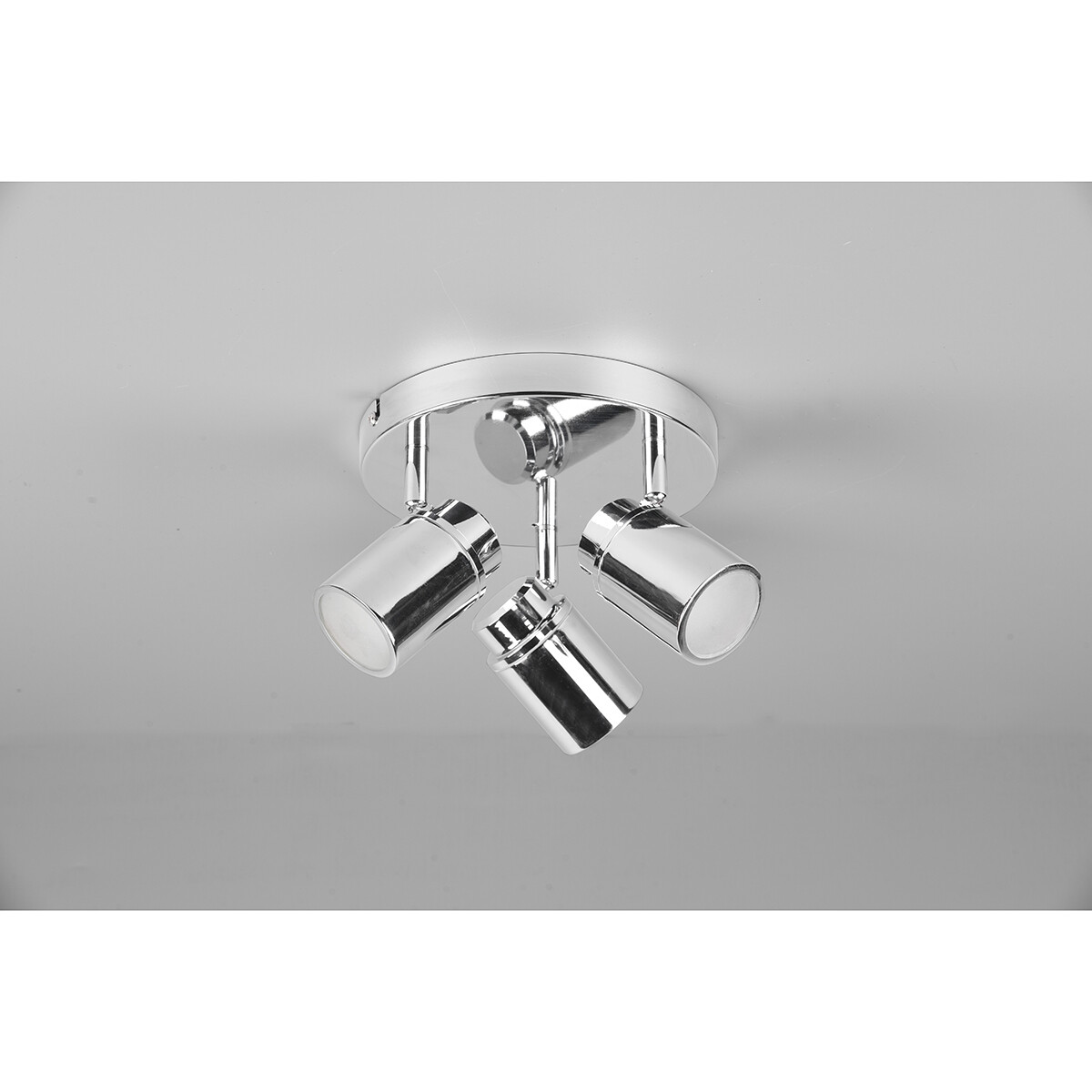 LED Plafondspot - Trion Artion - GU10 Fitting - Spatwaterdicht IP44 - Rond - Mat Chroom - Aluminium