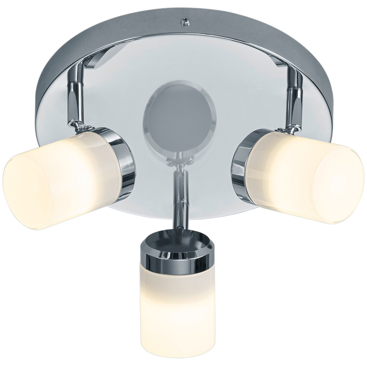 LED Plafondspot - Trion Artion - GU10 Fitting - Spatwaterdicht IP44 - Rond - Mat Chroom - Aluminium