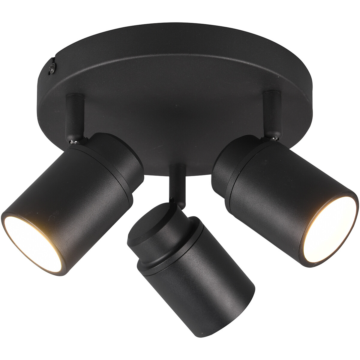 LED Plafondspot - Trion Artion - GU10 Fitting - Spatwaterdicht IP44 - Rond - Mat Zwart - Aluminium product afbeelding