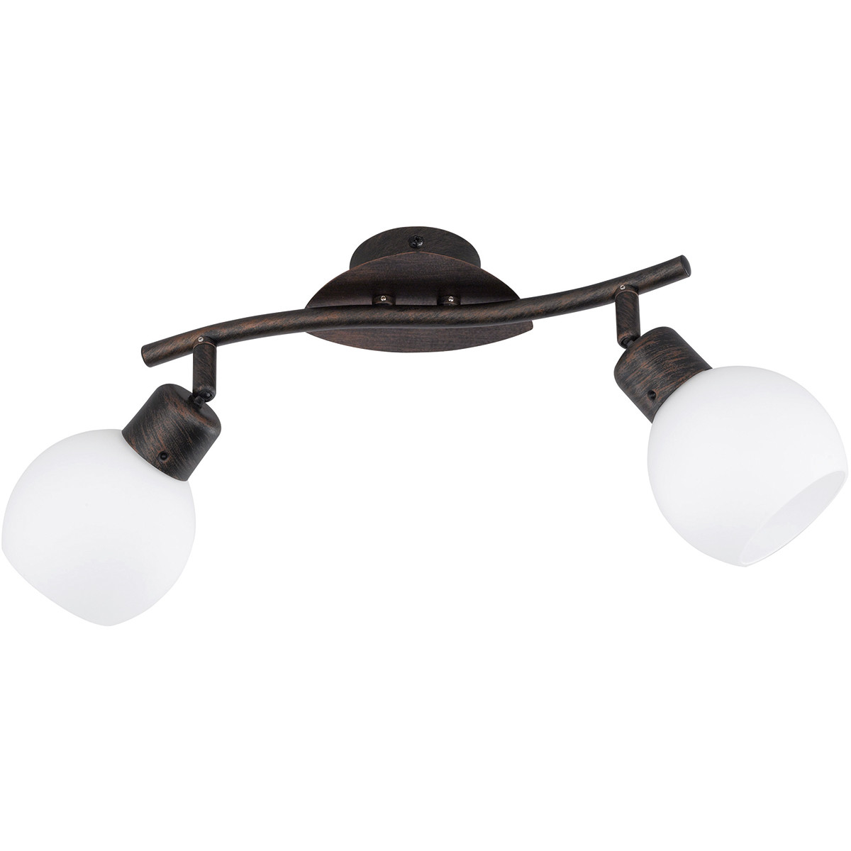 LED Plafondspot - Trion Frudo - 8W - E14 Fitting - Warm Wit 3000K - 2-lichts - Rechthoek - Roestkleur - Aluminium