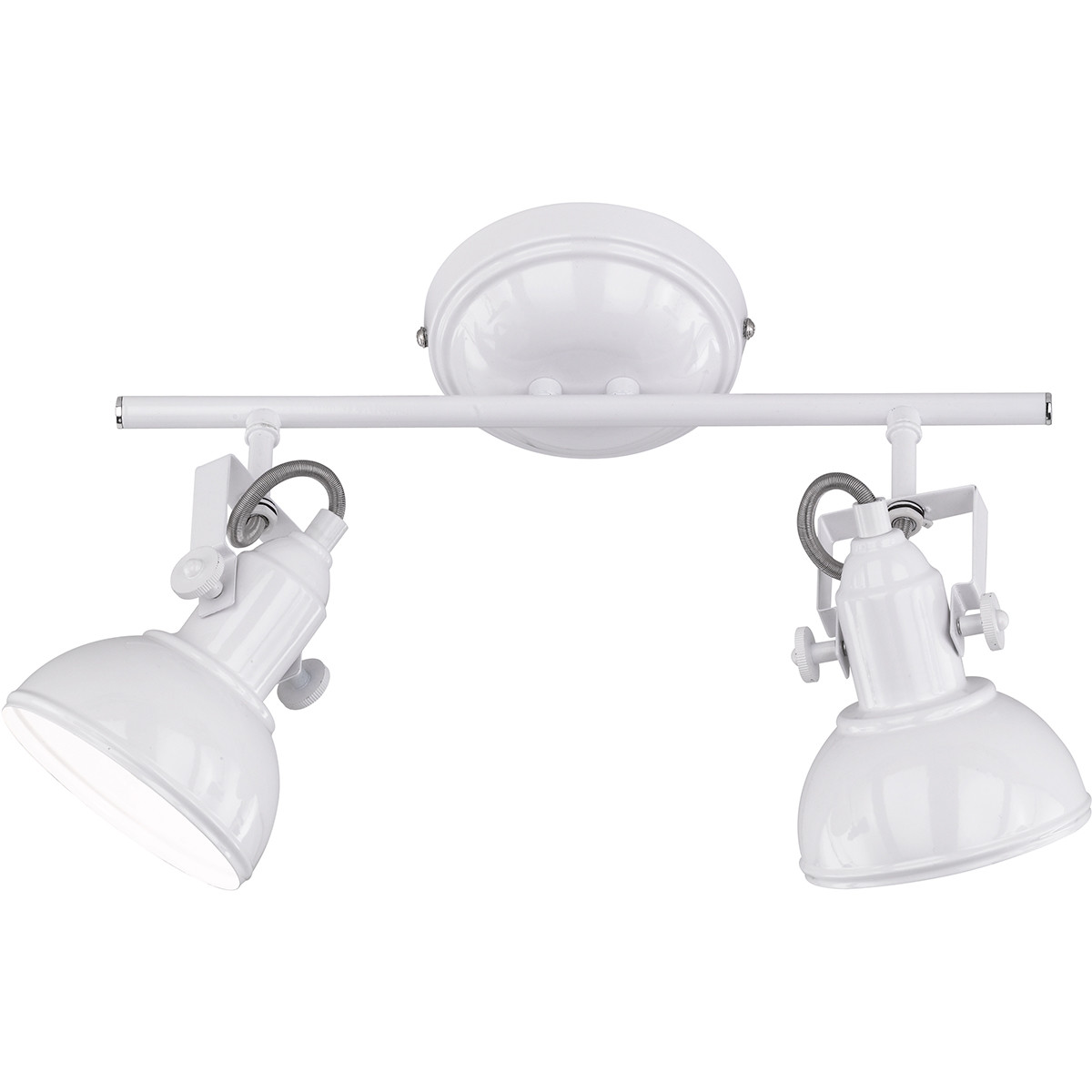 LED Plafondspot - Trion Gini - E14 Fitting - 2-lichts - Rechthoek - Mat Wit - Aluminium