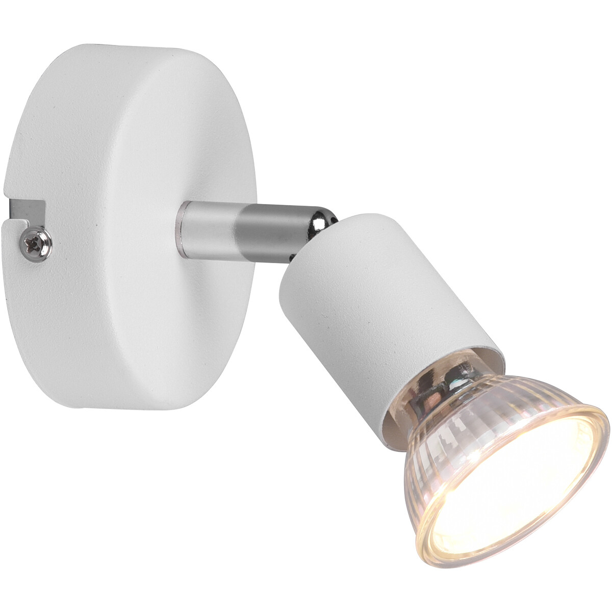 LED Wandspot - Trion Pamo - GU10 Fitting - 1-lichts - Rond - Mat Wit - Aluminium product afbeelding