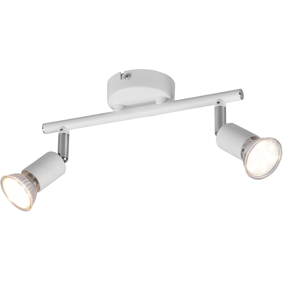 LED Plafondspot - Trion Pamo - GU10 Fitting - 2-lichts - Rond - Mat Wit - Aluminium product afbeelding