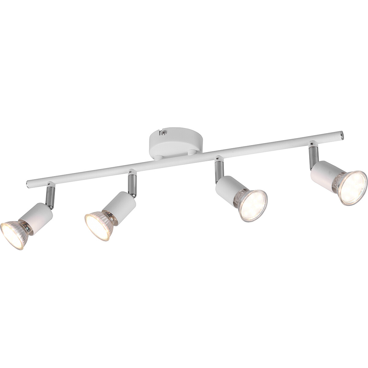 LED Plafondspot - Trion Pamo - GU10 Fitting - 4-lichts - Rond - Mat Wit - Aluminium product afbeelding