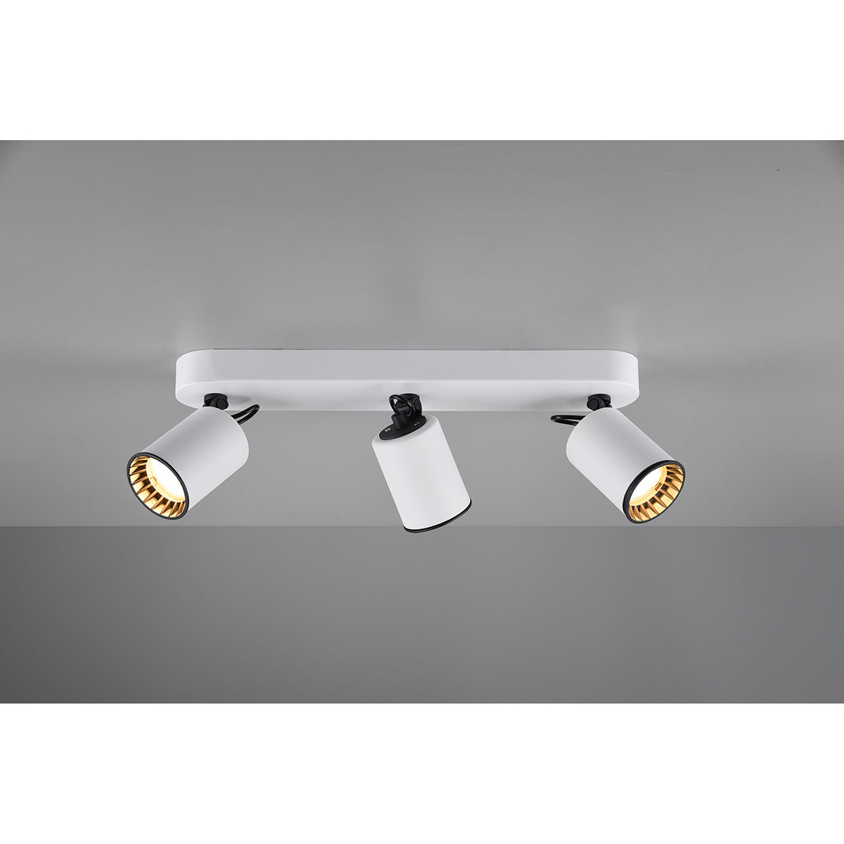 LED Plafondspot - Trion Pirlo - GU10 Fitting - 3-lichts - Rechthoek - Mat Wit - Aluminium