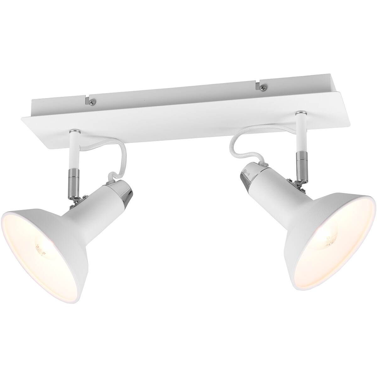 LED Plafondspot - Trion Rollo - E14 Fitting - 2-lichts - Rechthoek - Mat Wit - Aluminium product afbeelding