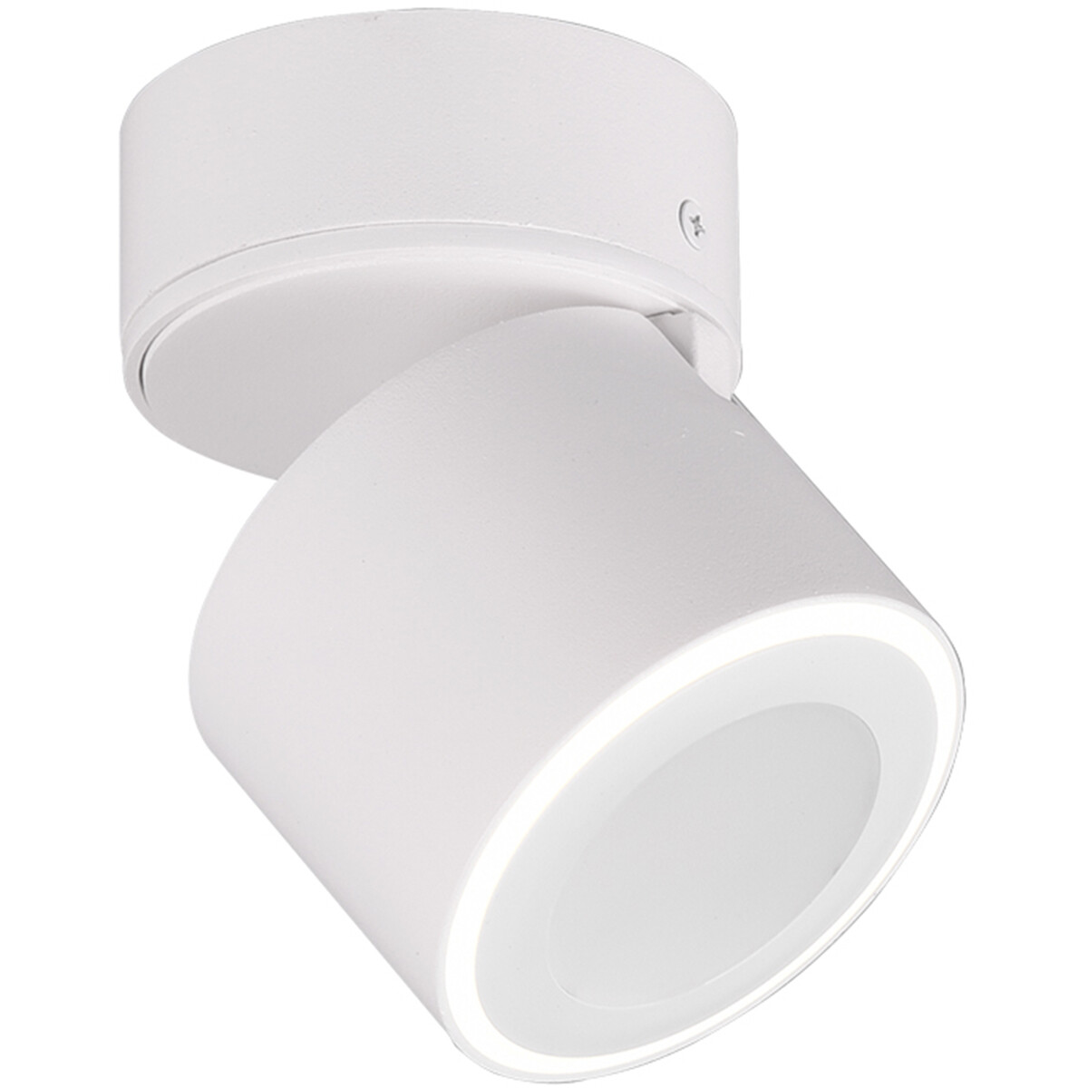 LED Plafondspot - Trion Tarus - 4W - Warm Wit 3000K - 1-lichts - Rond - Mat Wit - Aluminium