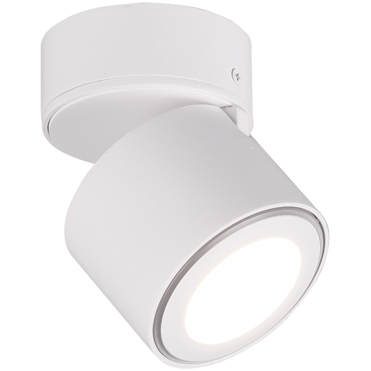 LED Plafondspot - Trion Tarus - 4W - Warm Wit 3000K - 1-lichts - Rond - Mat Wit - Aluminium