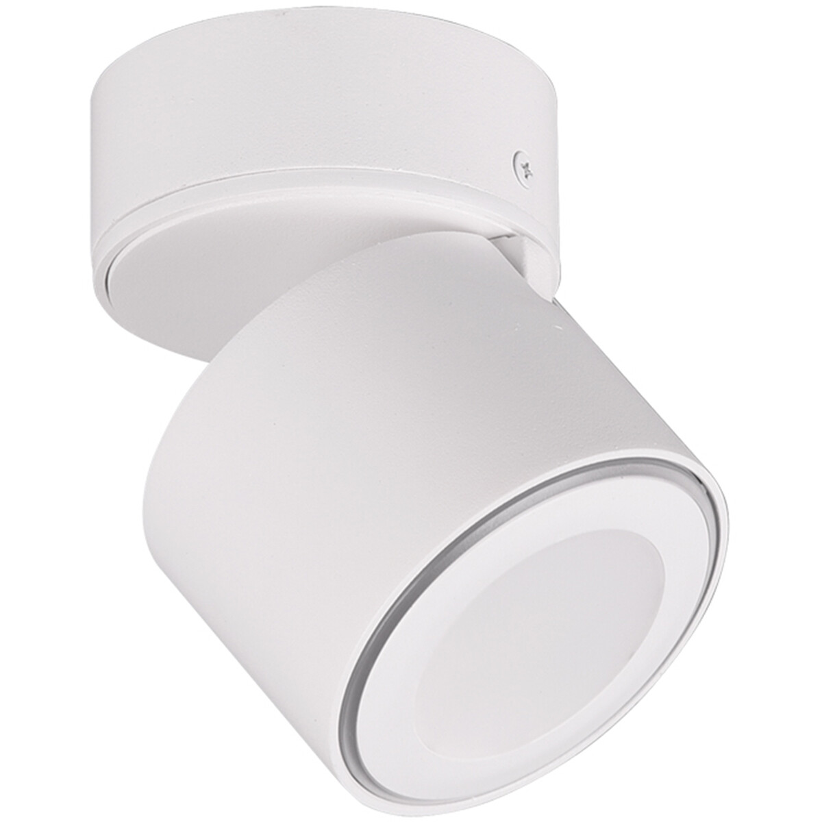 LED Plafondspot - Trion Tarus - 4W - Warm Wit 3000K - 1-lichts - Rond - Mat Wit - Aluminium