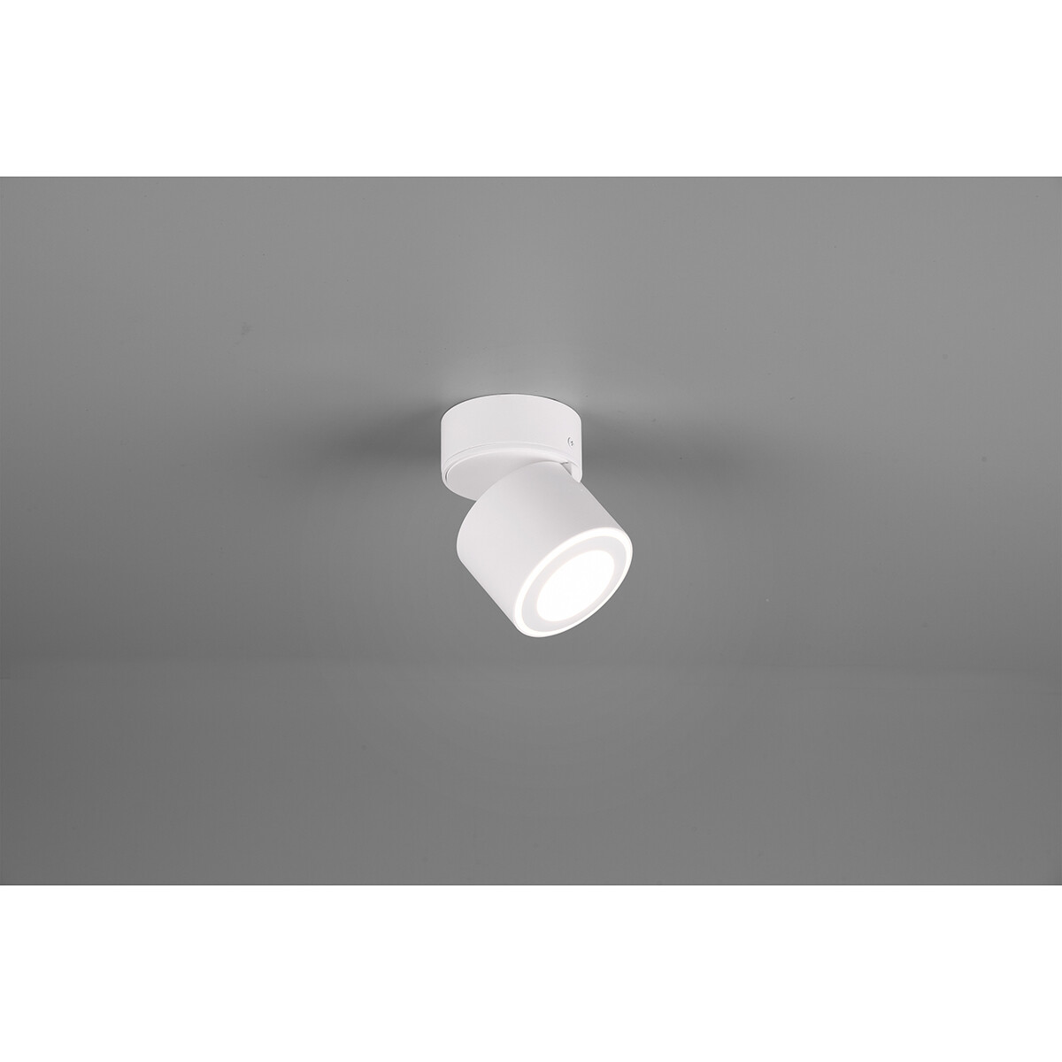 LED Plafondspot - Trion Tarus - 4W - Warm Wit 3000K - 1-lichts - Rond - Mat Wit - Aluminium