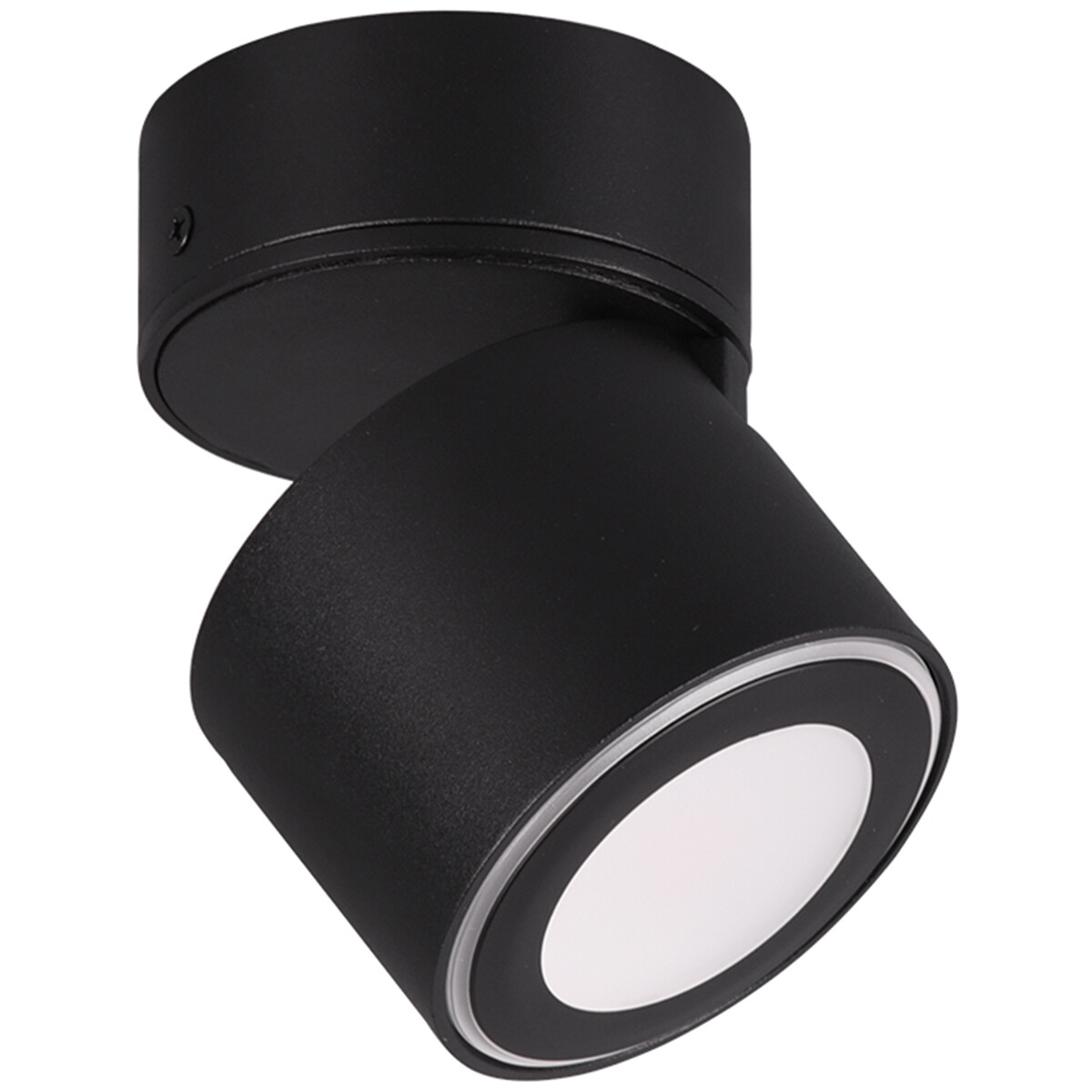 LED Plafondspot - Trion Tarus - 4W - Warm Wit 3000K - 1-lichts - Rond - Mat Zwart - Aluminium