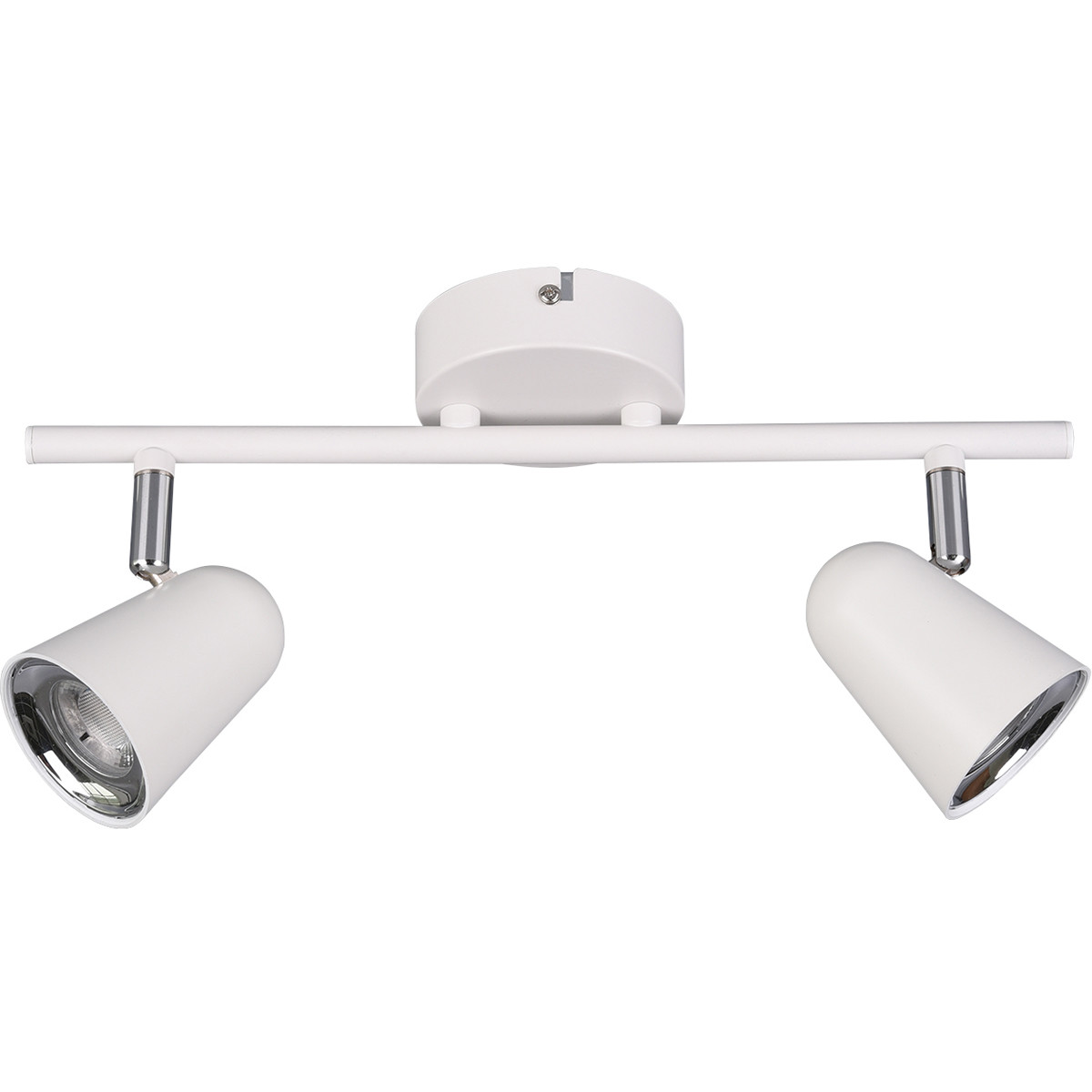 LED Plafondspot - Trion Toluno - 6W - Warm Wit 3000K - 2-lichts - Rechthoek - Mat Wit - Kunststof