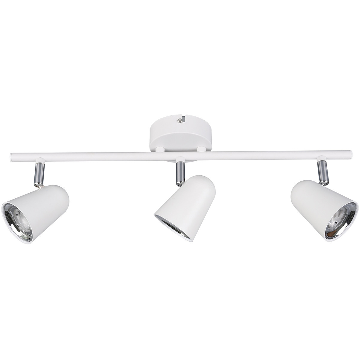 LED Plafondspot - Trion Toluno - 9W - Warm Wit 3000K - 3-lichts - Rechthoek - Mat Wit - Kunststof