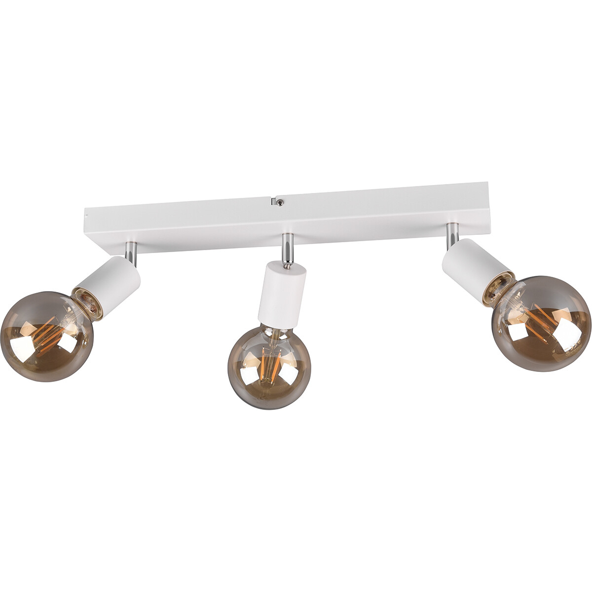 LED Plafondspot - Trion Zuncka - E27 Fitting - 3-lichts - Rechthoek - Mat Wit - Aluminium