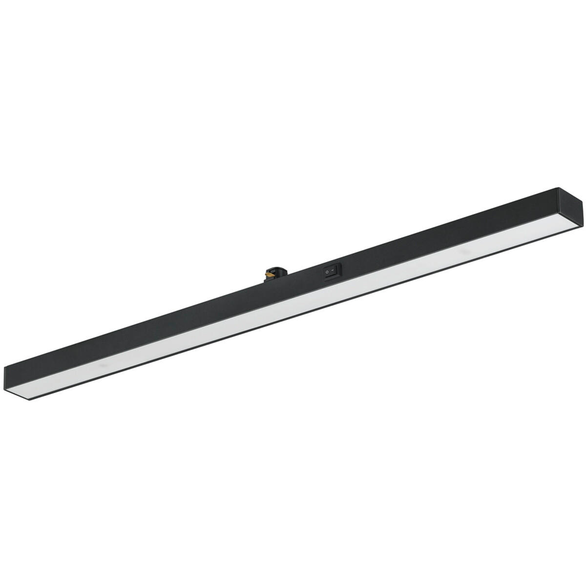 LED Railverlichting - Balk - Trion Dual Pany - 2 Fase - 6W - Warm Wit 3000K - Dimbaar - Mat Zwart - Kunststof