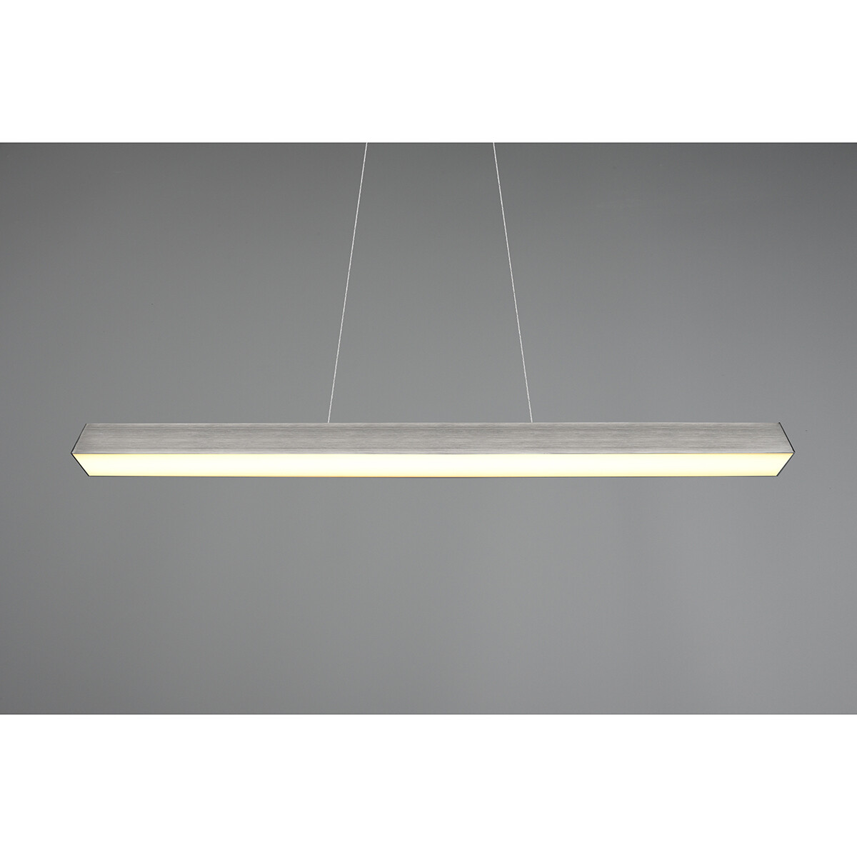 LED Railverlichting - Hanglamp - Trion Dual Parola Up and Down - 2 Fase - 29W - Warm Wit 3000K - Dimbaar - Rechthoek - Mat Nikkel - Aluminium