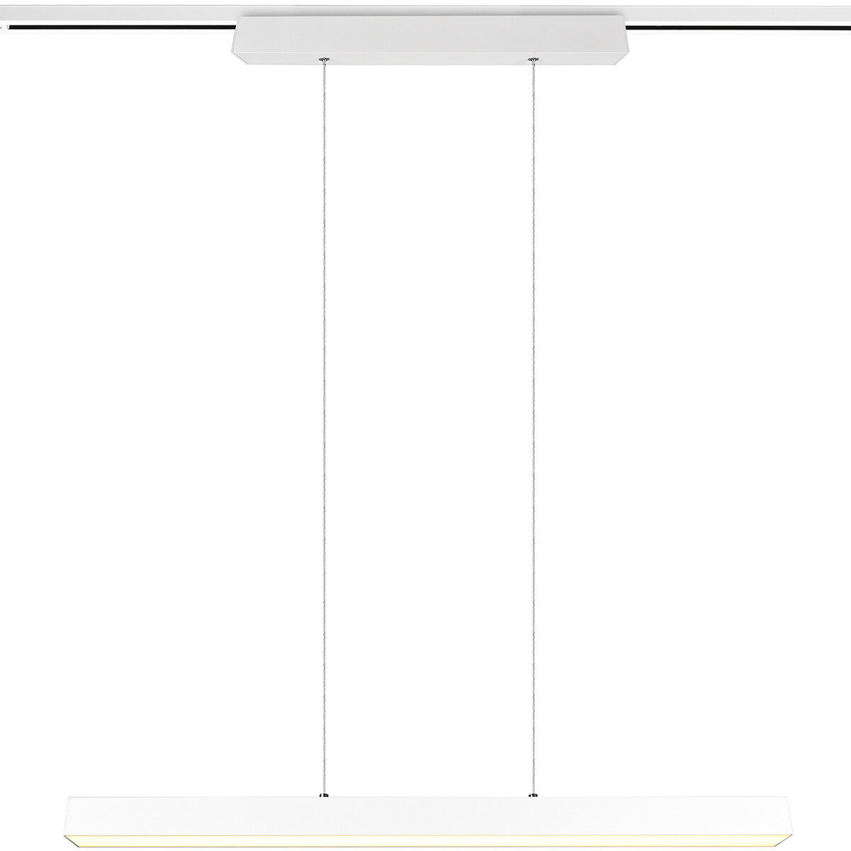 LED Railverlichting - Hanglamp - Trion Dual Parola Up and Down - 2 Fase - 29W - Warm Wit 3000K - Dimbaar - Rechthoek - Mat Wit - Aluminium