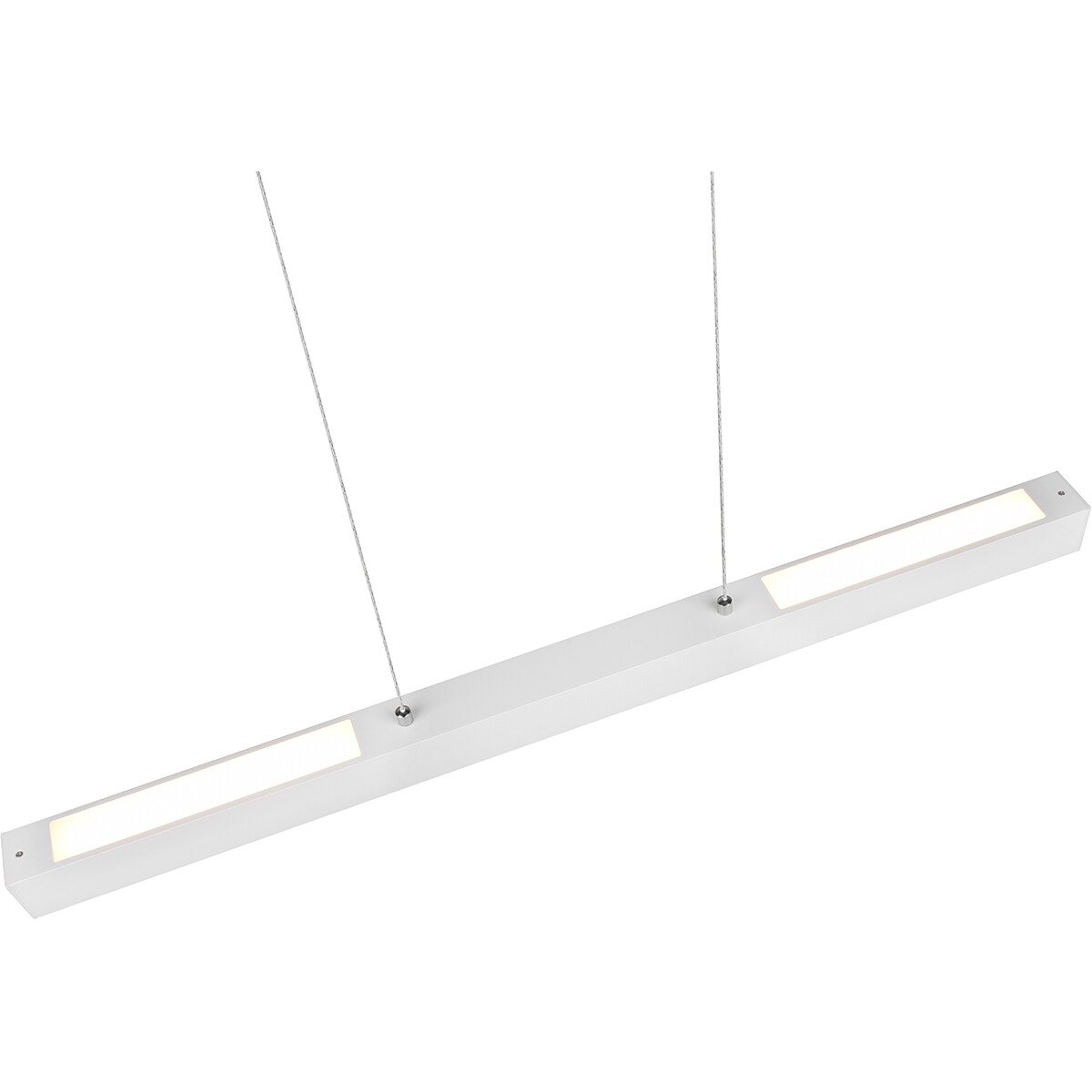 LED Railverlichting - Hanglamp - Trion Dual Parola Up and Down - 2 Fase - 29W - Warm Wit 3000K - Dimbaar - Rechthoek - Mat Wit - Aluminium