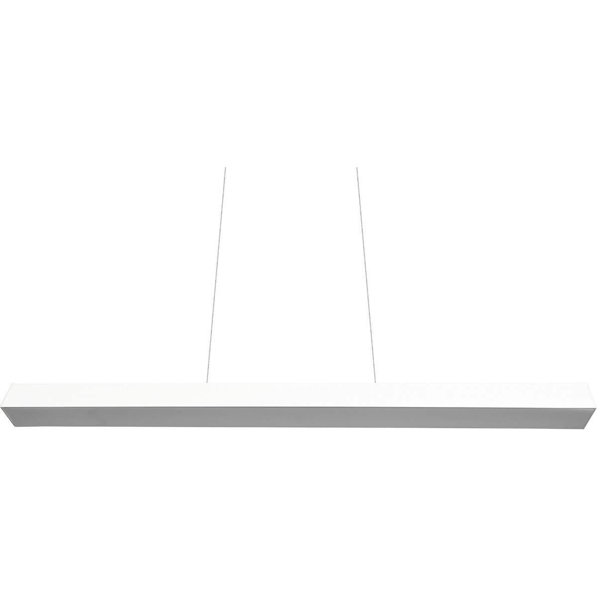 LED Railverlichting - Hanglamp - Trion Dual Parola Up and Down - 2 Fase - 29W - Warm Wit 3000K - Dimbaar - Rechthoek - Mat Wit - Aluminium