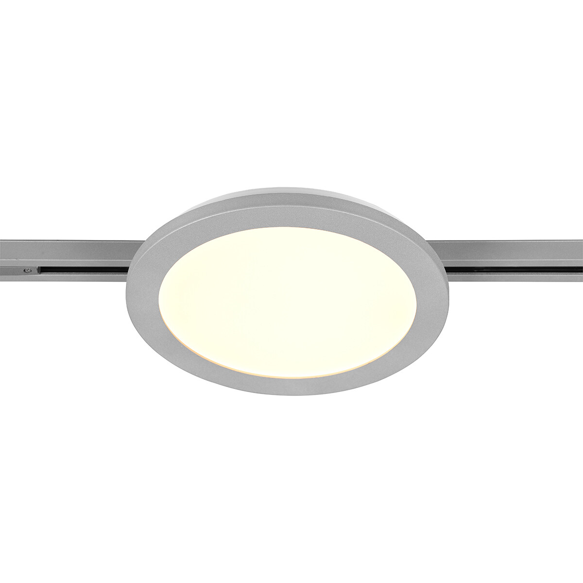 LED Railverlichting - Plafondlamp - Plafondverlichting - Trion Dual Camy - 2 Fase - 13W - Warm Wit 3000K - Dimbaar - Rond - Mat Titaan - Kunststof