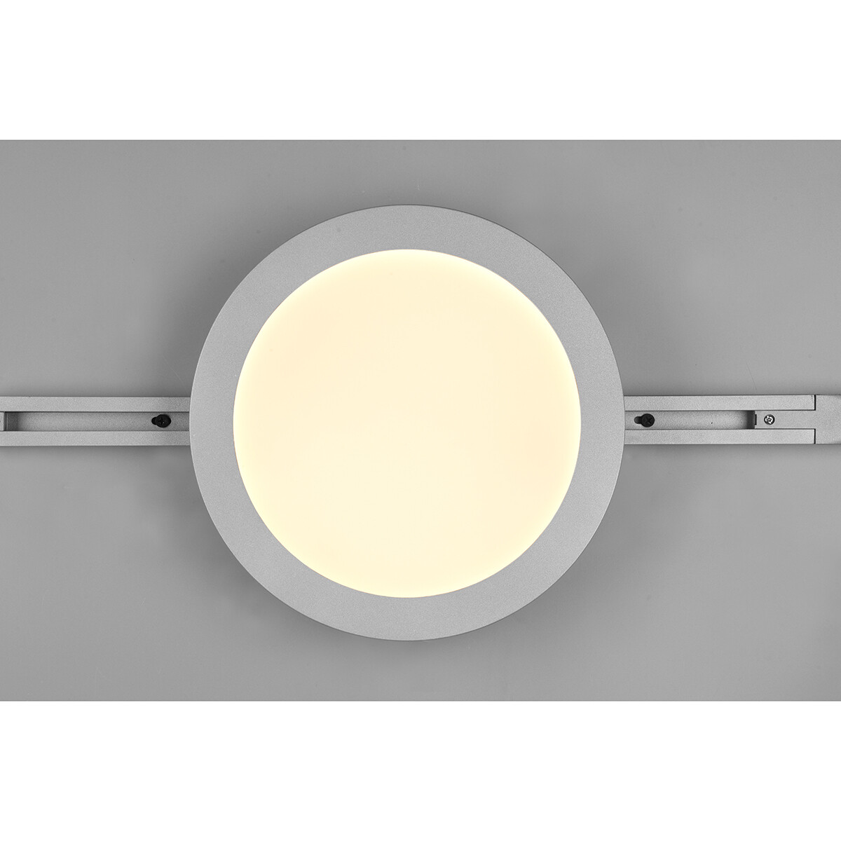 LED Railverlichting - Plafondlamp - Plafondverlichting - Trion Dual Camy - 2 Fase - 13W - Warm Wit 3000K - Dimbaar - Rond - Mat Titaan - Kunststof