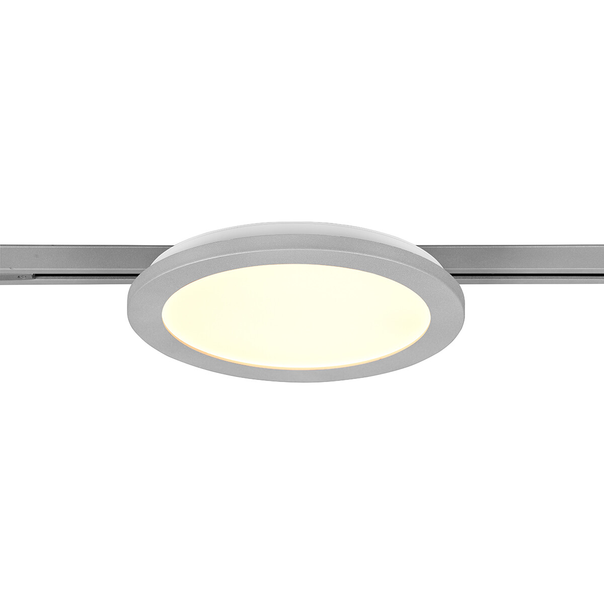 LED Railverlichting - Plafondlamp - Plafondverlichting - Trion Dual Camy - 2 Fase - 13W - Warm Wit 3000K - Dimbaar - Rond - Mat Titaan - Kunststof product afbeelding