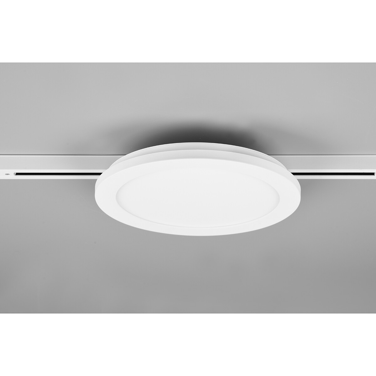 LED Railverlichting - Plafondlamp - Plafondverlichting - Trion Dual Camy - 2 Fase - 13W - Warm Wit 3000K - Dimbaar - Rond - Mat Wit - Kunststof