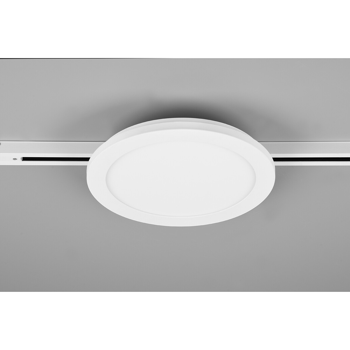 LED Railverlichting - Plafondlamp - Plafondverlichting - Trion Dual Camy - 2 Fase - 13W - Warm Wit 3000K - Dimbaar - Rond - Mat Wit - Kunststof