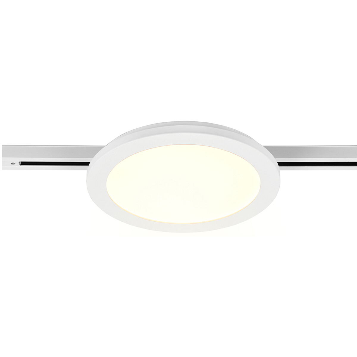 LED Railverlichting - Plafondlamp - Plafondverlichting - Trion Dual Camy - 2 Fase - 13W - Warm Wit 3000K - Dimbaar - Rond - Mat Wit - Kunststof