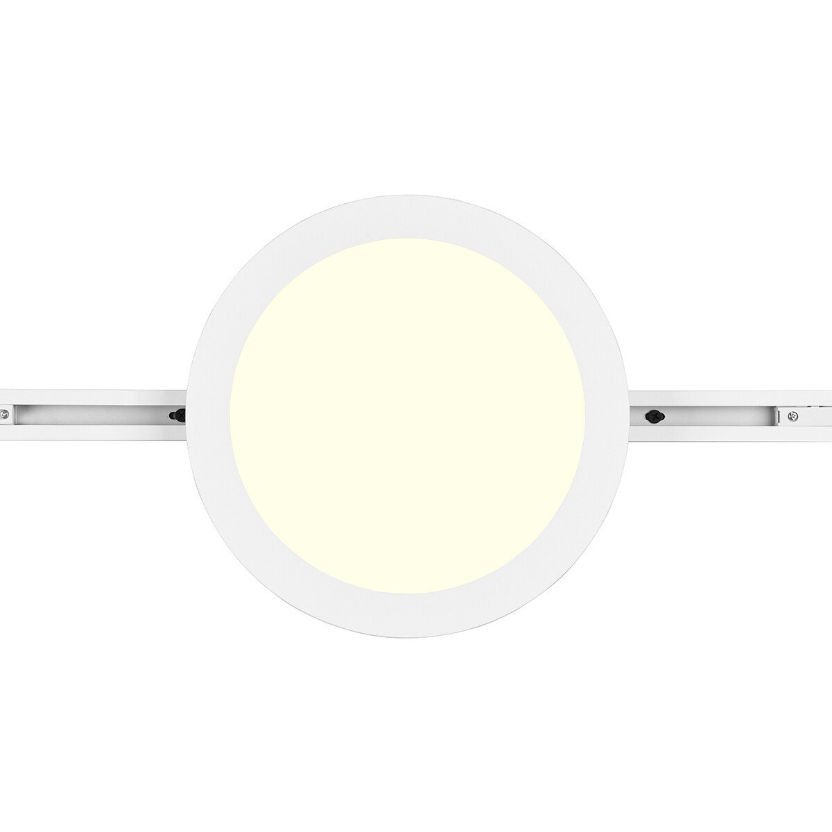 LED Railverlichting - Plafondlamp - Plafondverlichting - Trion Dual Camy - 2 Fase - 13W - Warm Wit 3000K - Dimbaar - Rond - Mat Wit - Kunststof