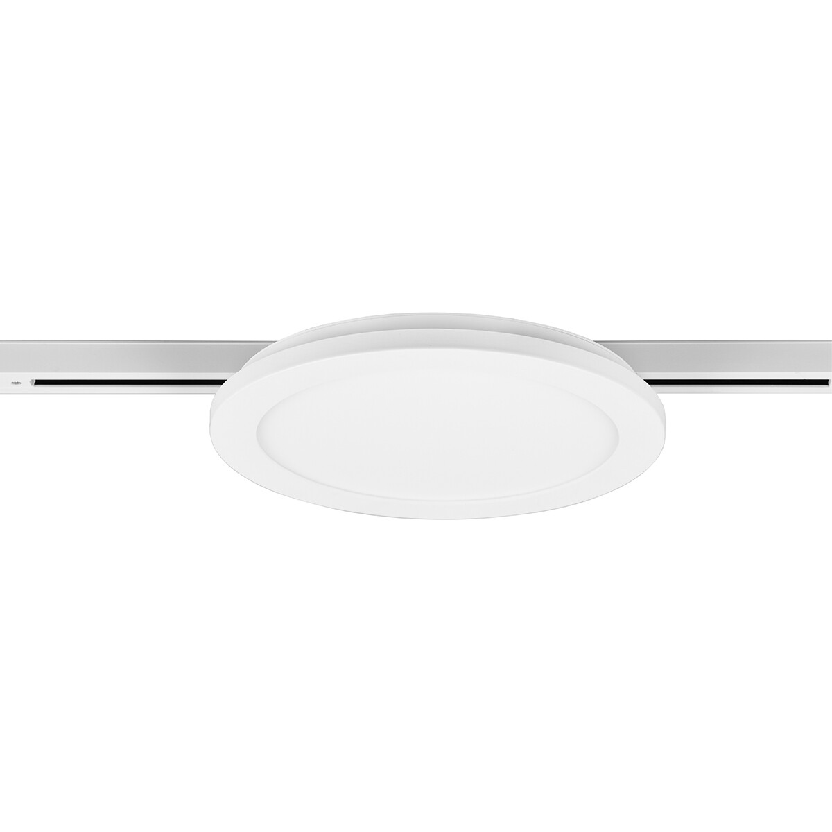 LED Railverlichting - Plafondlamp - Plafondverlichting - Trion Dual Camy - 2 Fase - 13W - Warm Wit 3000K - Dimbaar - Rond - Mat Wit - Kunststof