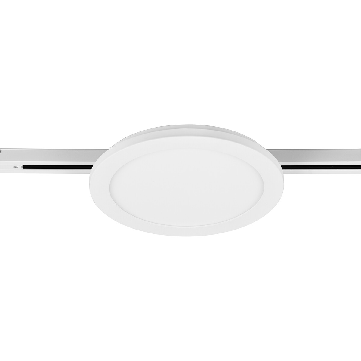 LED Railverlichting - Plafondlamp - Plafondverlichting - Trion Dual Camy - 2 Fase - 13W - Warm Wit 3000K - Dimbaar - Rond - Mat Wit - Kunststof