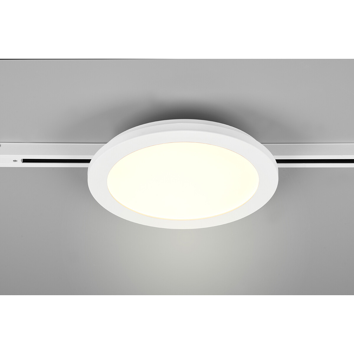 LED Railverlichting - Plafondlamp - Plafondverlichting - Trion Dual Camy - 2 Fase - 13W - Warm Wit 3000K - Dimbaar - Rond - Mat Wit - Kunststof