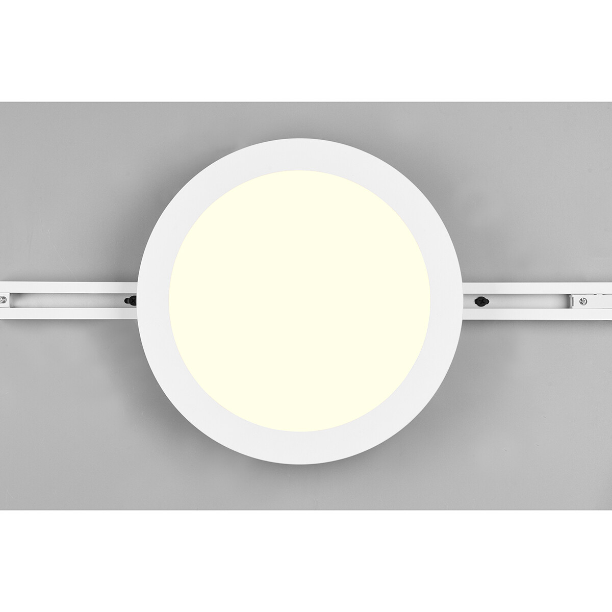 LED Railverlichting - Plafondlamp - Plafondverlichting - Trion Dual Camy - 2 Fase - 13W - Warm Wit 3000K - Dimbaar - Rond - Mat Wit - Kunststof