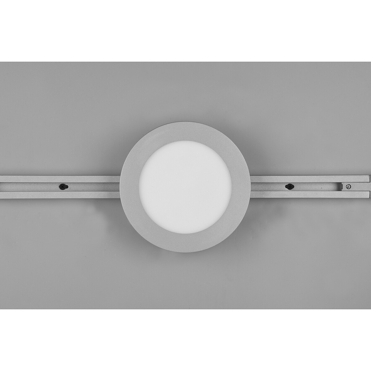 LED Railverlichting - Plafondlamp - Plafondverlichting - Trion Dual Camy - 2 Fase - 9W - Warm Wit 3000K - Dimbaar - Rond - Mat Titaan - Kunststof