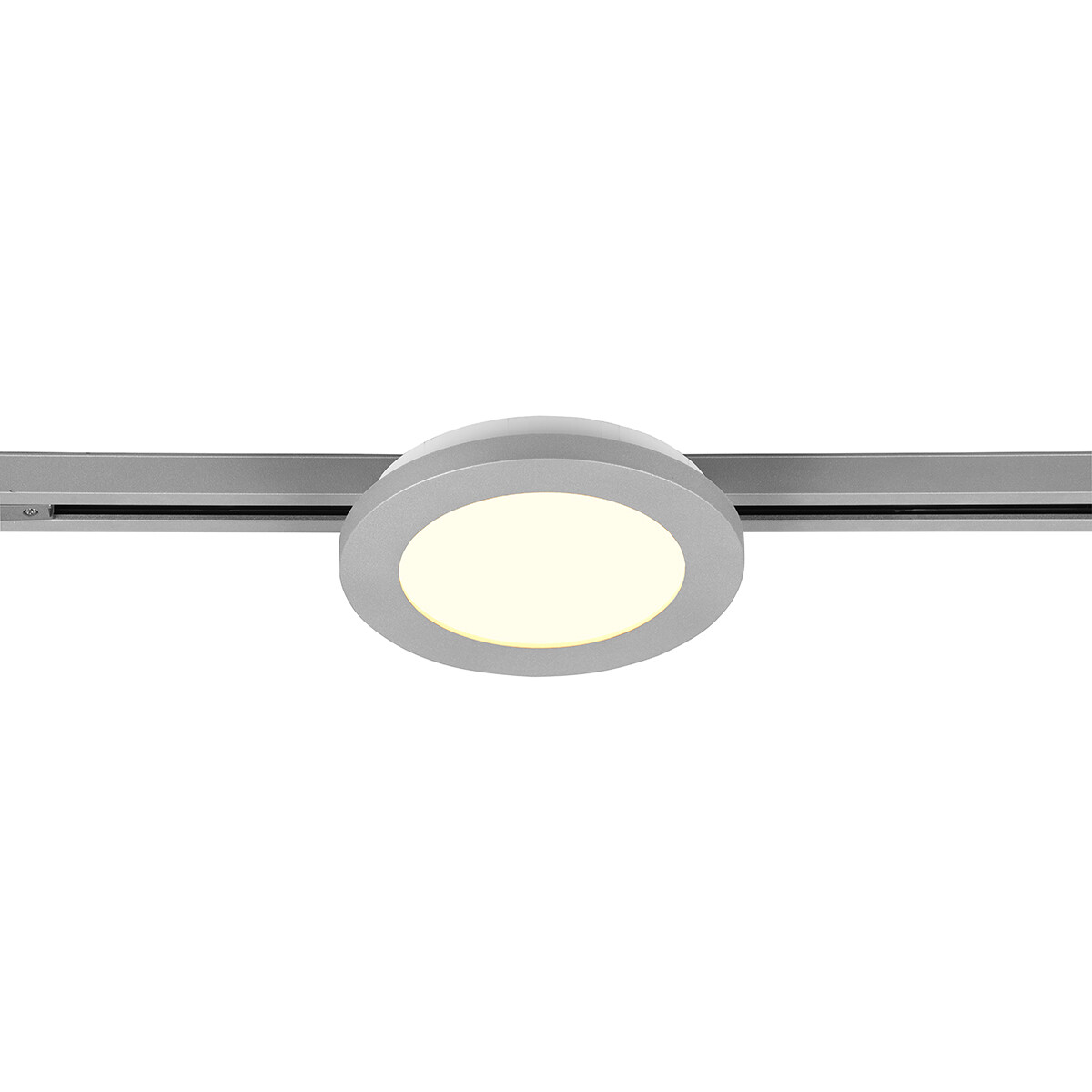 LED Railverlichting - Plafondlamp - Plafondverlichting - Trion Dual Camy - 2 Fase - 9W - Warm Wit 3000K - Dimbaar - Rond - Mat Titaan - Kunststof