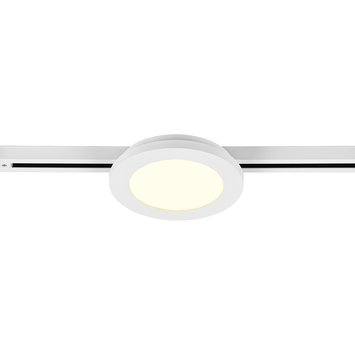 LED Railverlichting - Plafondlamp - Plafondverlichting - Trion Dual Camy - 2 Fase - 9W - Warm Wit 3000K - Dimbaar - Rond - Mat Wit - Kunststof