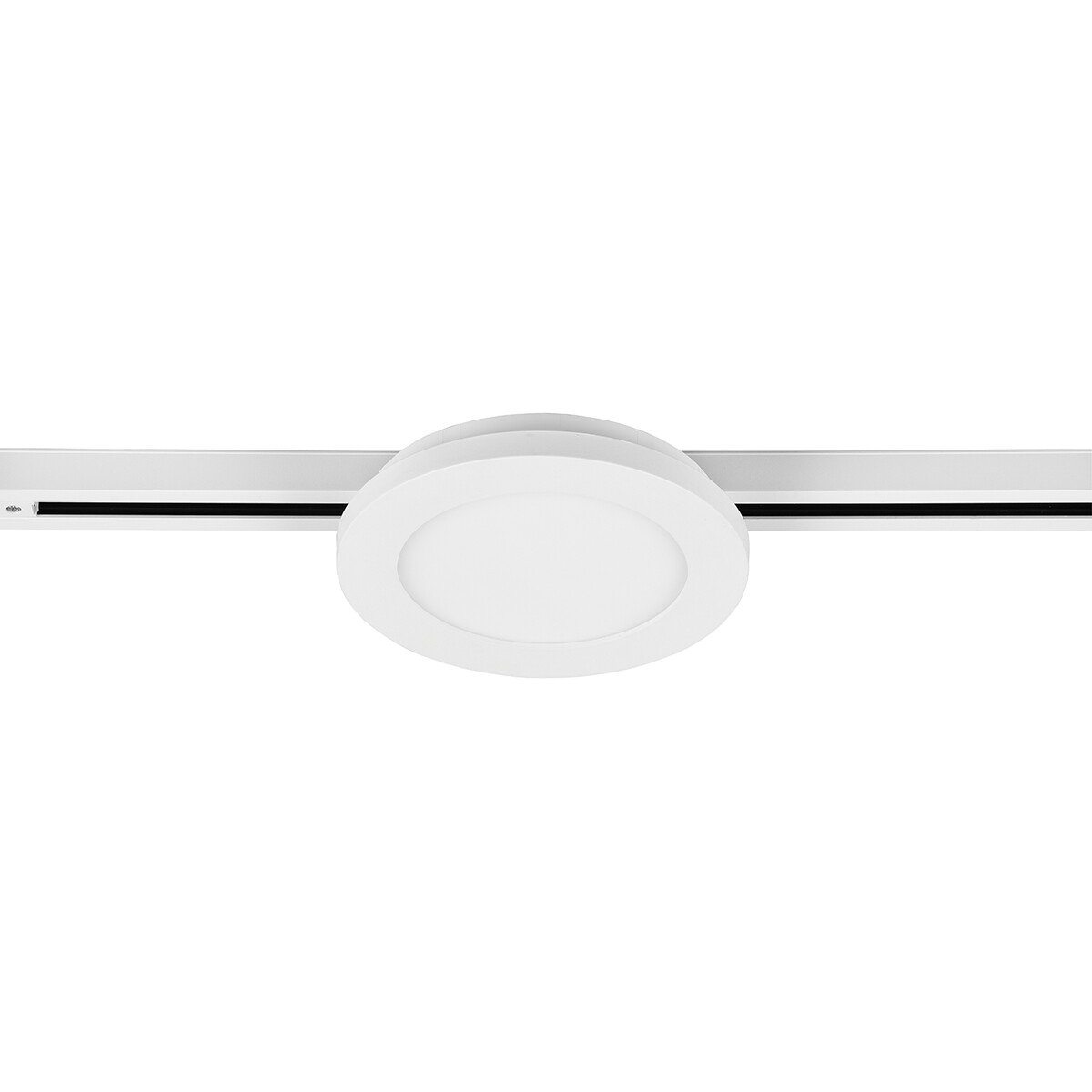 LED Railverlichting - Plafondlamp - Plafondverlichting - Trion Dual Camy - 2 Fase - 9W - Warm Wit 3000K - Dimbaar - Rond - Mat Wit - Kunststof