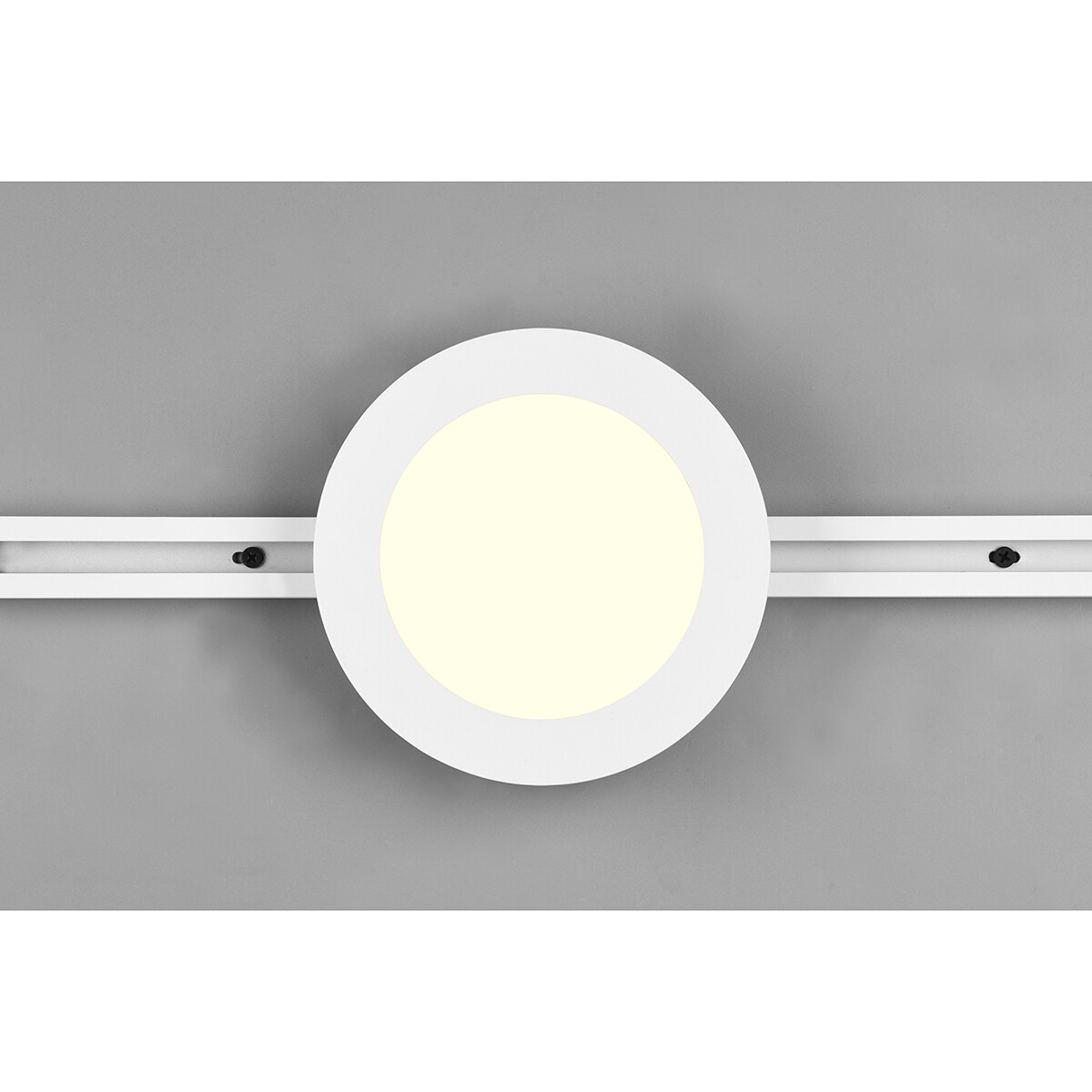 LED Railverlichting - Plafondlamp - Plafondverlichting - Trion Dual Camy - 2 Fase - 9W - Warm Wit 3000K - Dimbaar - Rond - Mat Wit - Kunststof