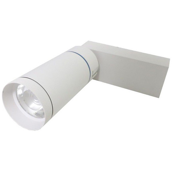 LED Railverlichting - Track Spot - Facto - 30W 3 Fase - Rond - Natuurlijk Wit 4000K - Mat Wit Aluminium