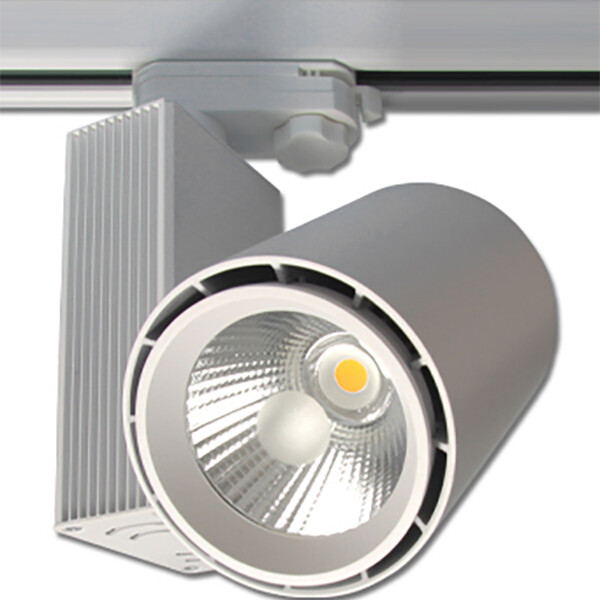 LED Railverlichting - Track Spot - Prixa Oron - 30W - 3 Fase - Rond - Natuurlijk Wit 4000K - Mat Wit - Aluminium product afbeelding