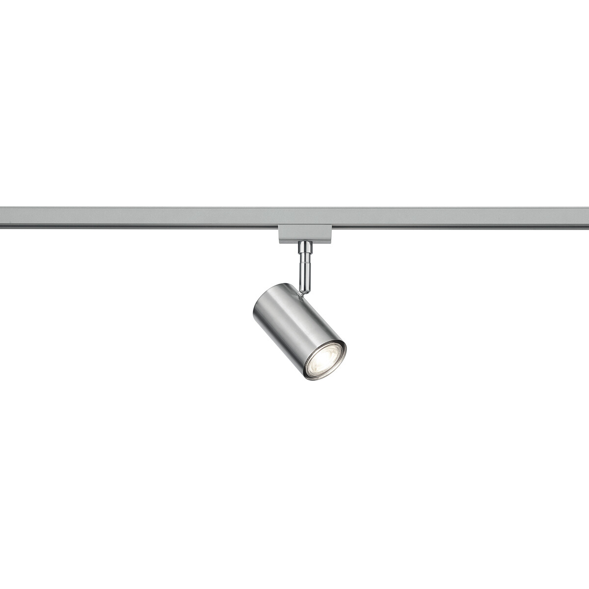 LED Railverlichting - Track Spot - Trion Dual Monla - 2 Fase - GU10 Fitting - Rond - Mat Nikkel - Aluminium product afbeelding