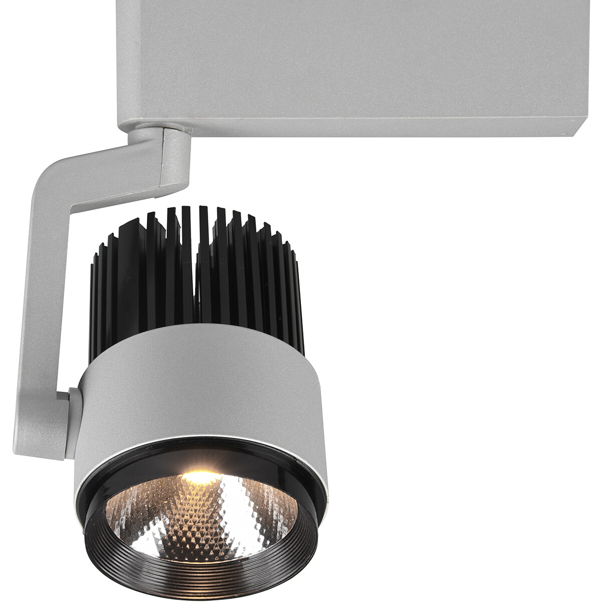 LED Railverlichting - Track Spot - Trion Dual Radina - 2 Fase - 15W - Aanpasbare Kleur - Dimbaar - Rond - Mat Titaan - Aluminium